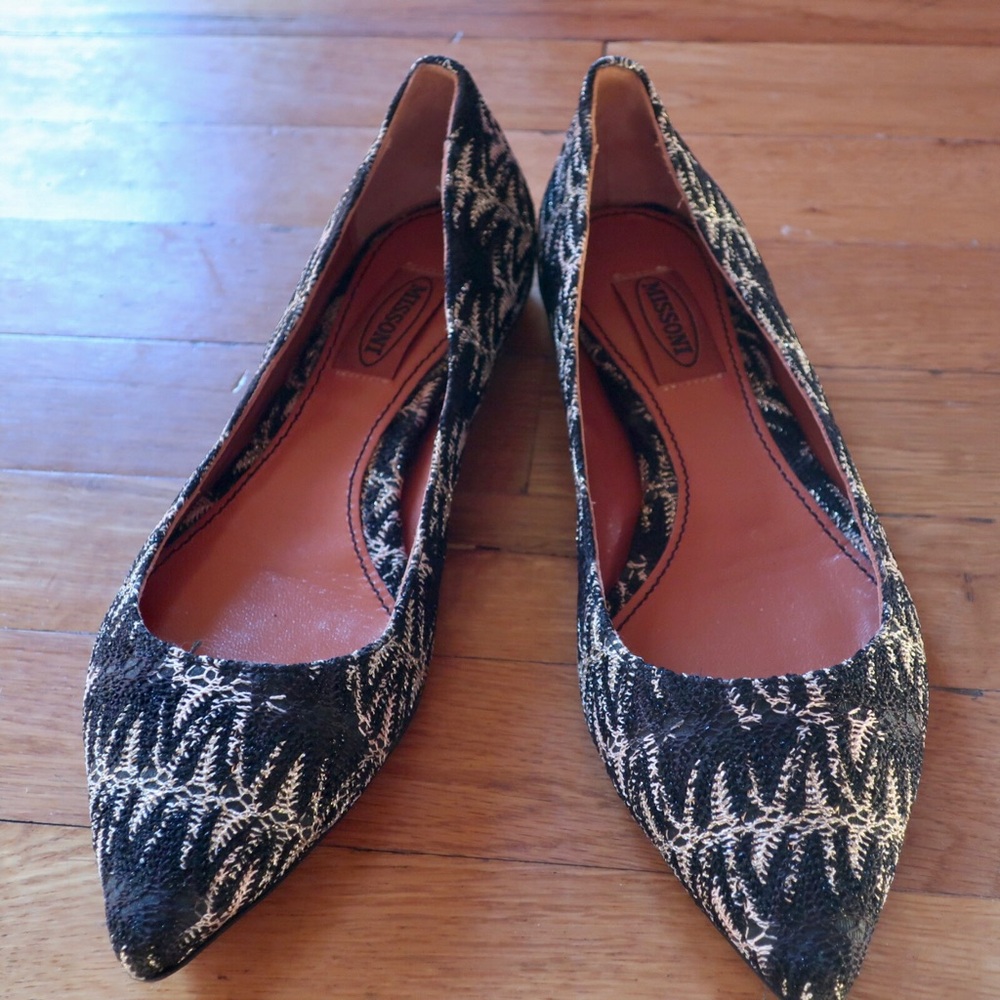 Missoni pointed toe flats